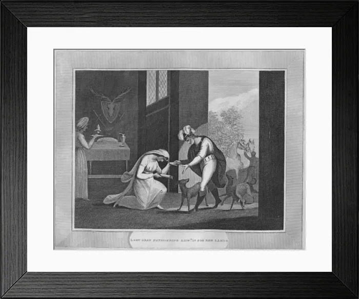 Framed Print : Lady Gray Petitioning Edward IV For Her Lands, 1838 Framed Print : Lady Gray Petitioning Edward IV For Her Lands, 1838