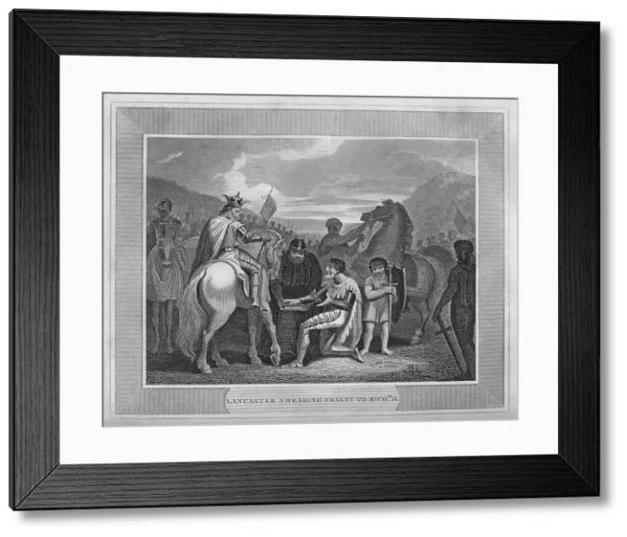 Framed Print : Lancaster Swearing Fealty to Richard II, 1838 Framed Print : Lancaster Swearing Fealty to Richard II, 1838