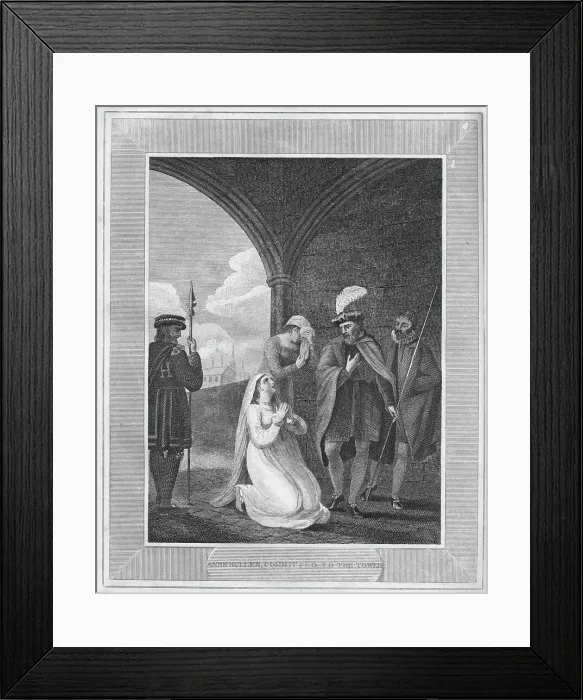 Framed Print : Anne Bullen, Committed to the Tower, 1838 Framed Print : Anne Bullen, Committed to the Tower, 1838