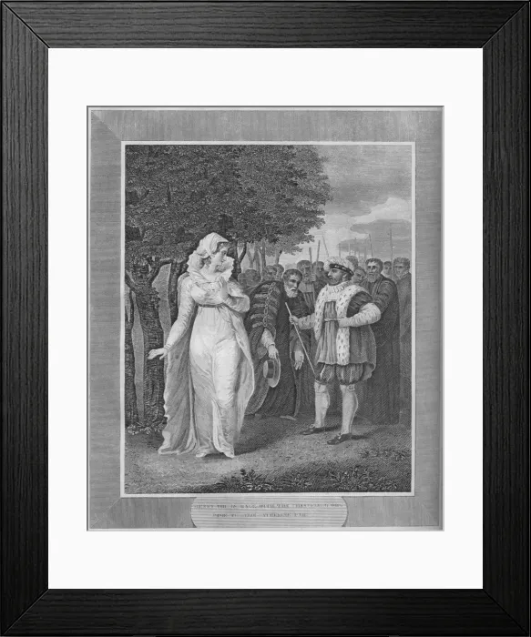 Framed Print : Henry VIII in rage with the Chancellor Who Came To Seize Catherine Parr, 1838 Framed Print : Henry VIII in rage with the Chancellor Who Came To Seize Catherine Parr, 1838