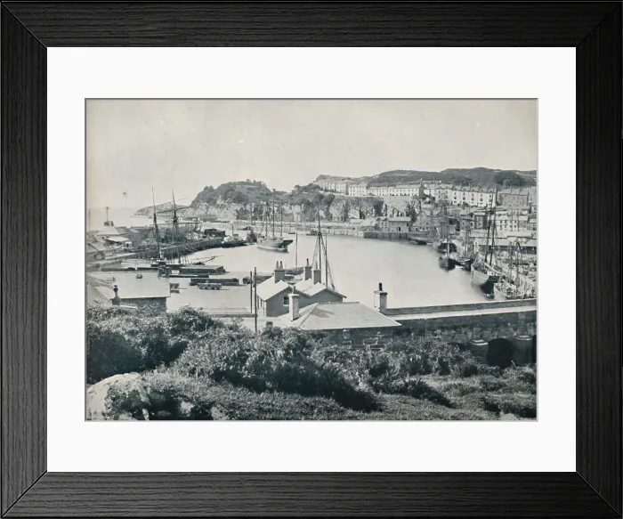 Framed Print : Portmadoc - The Harbour and the Town, 1895 Framed Print : Portmadoc - The Harbour and the Town, 1895