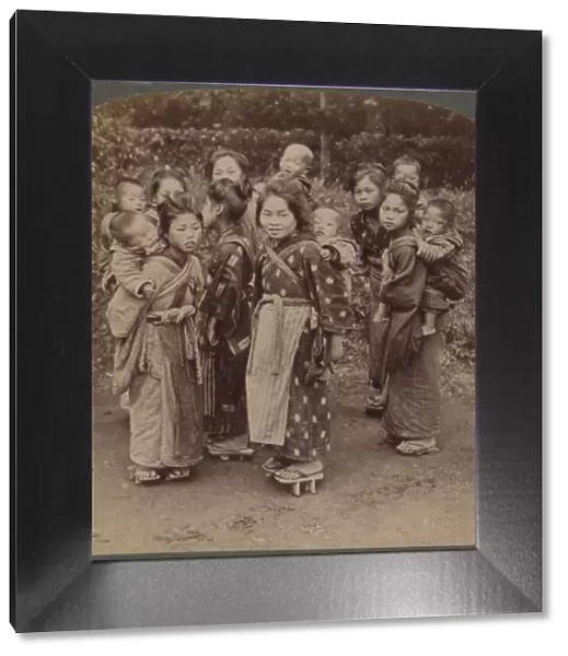 Big sisters and little brothers in the Land of the Rising Sun - Yokohama, Japan, 1904