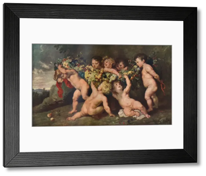 Framed Print : Garland of Fruit, 1615-17 (c1927). Artist: Peter Paul Rubens Framed Print : Garland of Fruit, 1615-17 (c1927). Artist: Peter Paul Rubens
