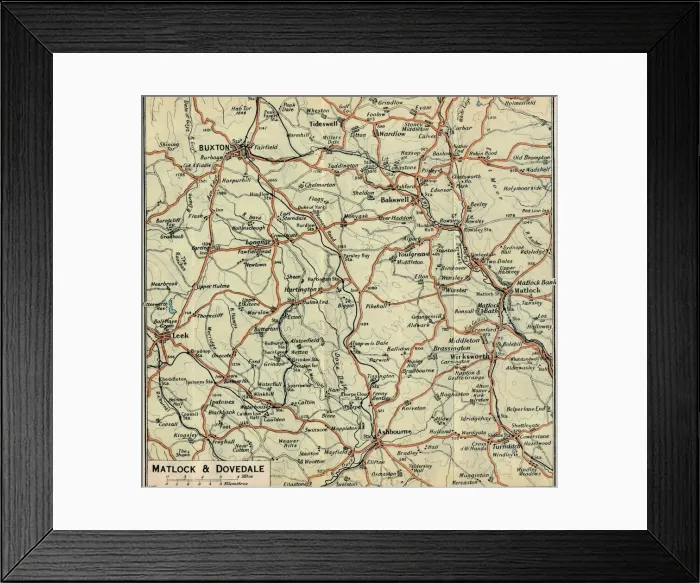 Framed Print : Matlock & Dovedale, c20th Century. Artist: John Bartholomew Framed Print : Matlock & Dovedale, c20th Century. Artist: John Bartholomew