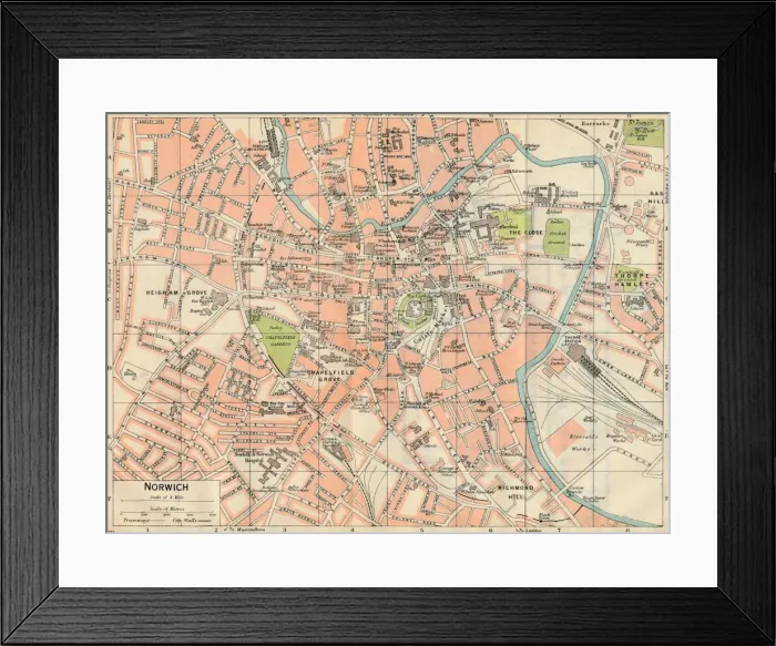 Framed Print : Norwich, c20th Century. Artist: John Bartholomew Framed Print : Norwich, c20th Century. Artist: John Bartholomew