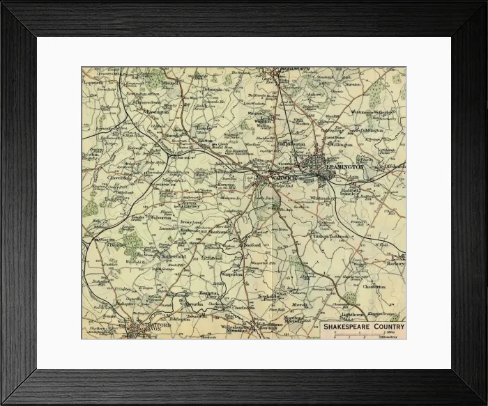 Framed Print : Shakespeare Country, c20th Century. Artist: John Bartholomew Framed Print : Shakespeare Country, c20th Century. Artist: John Bartholomew