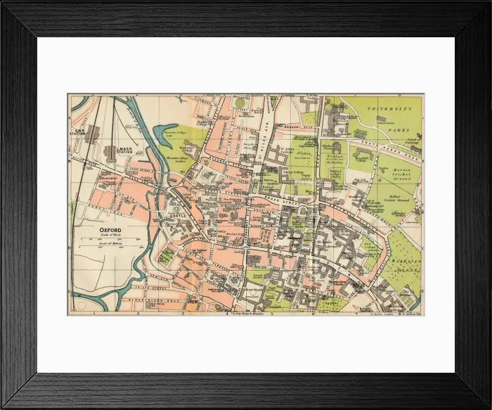 Framed Print : Oxford, c20th Century. Artist: John Bartholomew Framed Print : Oxford, c20th Century. Artist: John Bartholomew