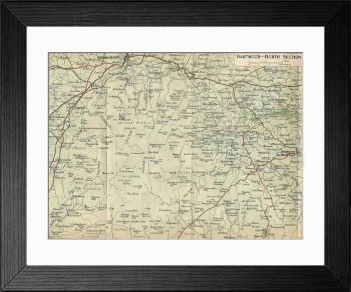 Framed Print : Dartmoor - North Section, c20th Century. Artist: John Bartholomew Framed Print : Dartmoor - North Section, c20th Century. Artist: John Bartholomew