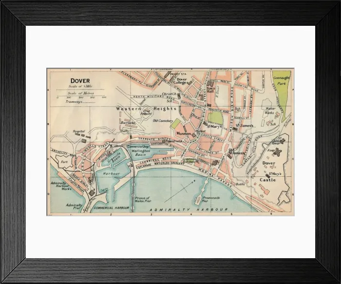 Framed Print : Dover, c20th Century. Artist: John Bartholomew Framed Print : Dover, c20th Century. Artist: John Bartholomew