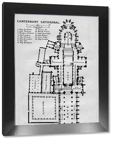 Canterbury Cathedral, c20th Century. Artist: John Bartholomew