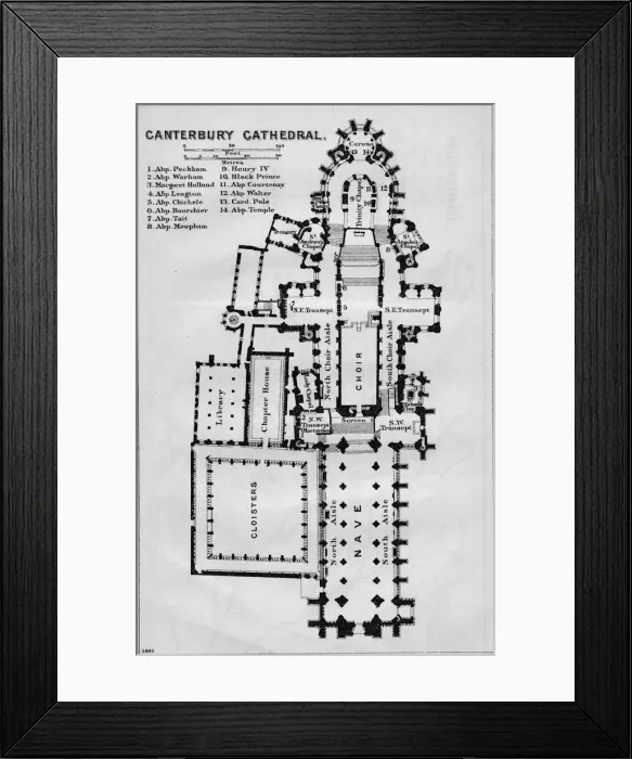 Framed Print : Canterbury Cathedral, c20th Century. Artist: John Bartholomew Framed Print : Canterbury Cathedral, c20th Century. Artist: John Bartholomew