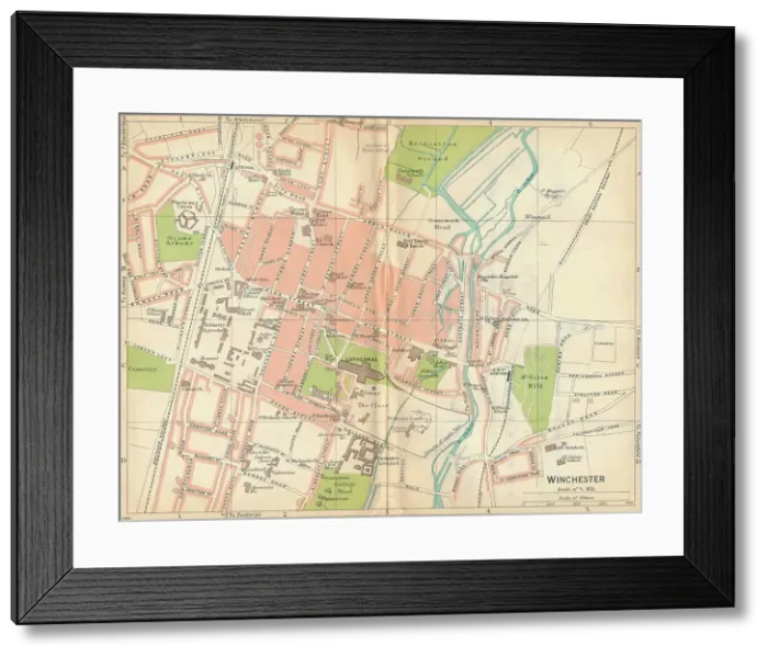 Framed Print : Winchester, c20th Century. Artist: John Bartholomew Framed Print : Winchester, c20th Century. Artist: John Bartholomew
