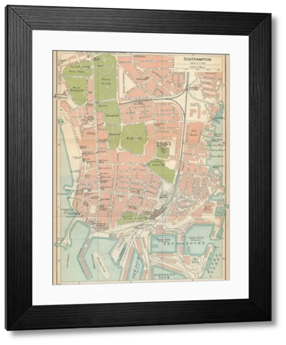 Framed Print : Southampton, c20th Century. Artist: John Bartholomew Framed Print : Southampton, c20th Century. Artist: John Bartholomew