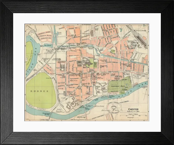 Framed Print : Chester, c20th Century. Artist: John Bartholomew Framed Print : Chester, c20th Century. Artist: John Bartholomew