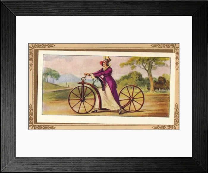 Framed Print : Ladys Pedestrian Hobby-Horse, 1819, (1939) Framed Print : Ladys Pedestrian Hobby-Horse, 1819, (1939)