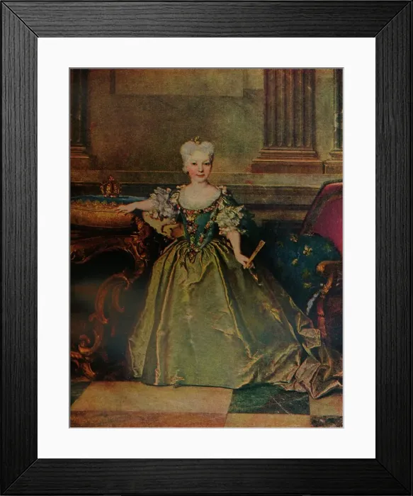 Framed Print : Maria Ana Victoria de Borbon y Farnesio, 1724 (c1927). Artist: Nicolas de Largilliere Framed Print : Maria Ana Victoria de Borbon y Farnesio, 1724 (c1927). Artist: Nicolas de Largilliere