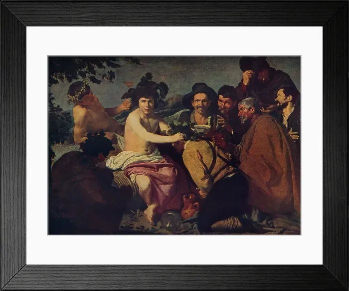 Framed Print : Los Borrachos, (The Triumph of Bacchus), 1628-1629, (c1934) Artist: Diego Velasquez Framed Print : Los Borrachos, (The Triumph of Bacchus), 1628-1629, (c1934) Artist: Diego Velasquez