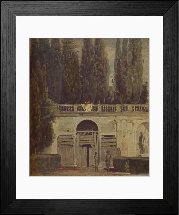 Framed Print : Villa Medicis en Roma, (View of the Garden of the Villa Medici ), 1634, (c1934). Artist: Diego Velasquez Framed Print : Villa Medicis en Roma, (View of the Garden of the Villa Medici ), 1634, (c1934). Artist: Diego Velasquez