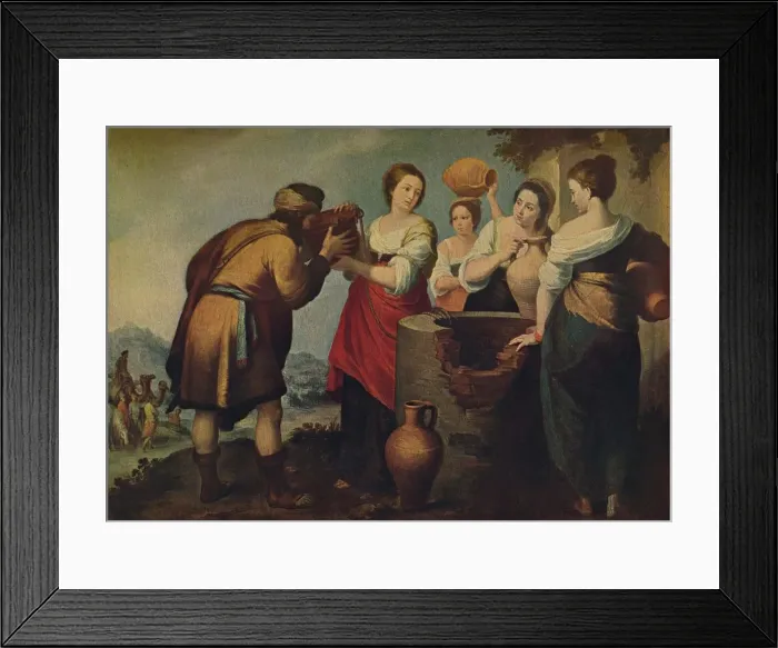 Framed Print : Rebeca Y Eliecer, (Rebecca and Eliezer ), 1652, (c1934). Artist: Bartolome Esteban Murillo Framed Print : Rebeca Y Eliecer, (Rebecca and Eliezer ), 1652, (c1934). Artist: Bartolome Esteban Murillo