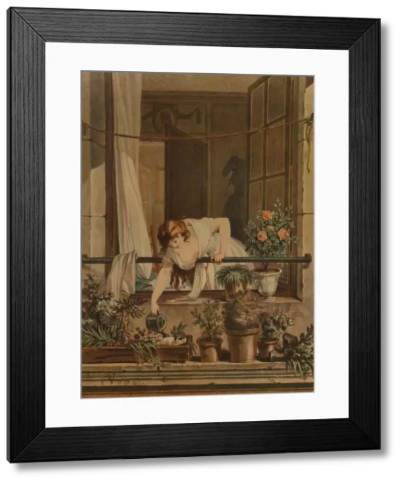 Framed Print : La Jardiniere, (Gardening), c1790s, (1913). Artist: Antoine Le Picard de Phelippeaux Framed Print : La Jardiniere, (Gardening), c1790s, (1913). Artist: Antoine Le Picard de Phelippeaux