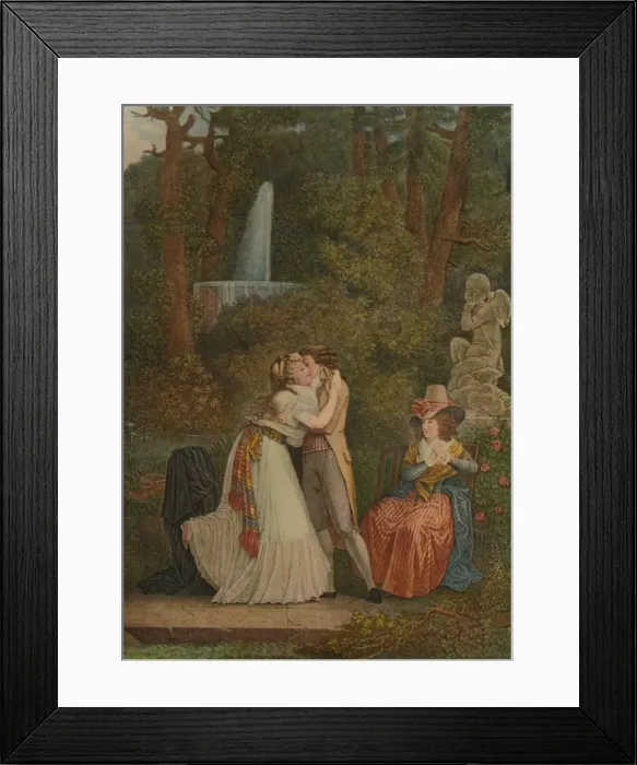 Framed Print : Julie, Ou Le Premier Baiser De L Amour, (First Kiss), 1784-1799, (1913). Artist: Jacques-Louis Copia Framed Print : Julie, Ou Le Premier Baiser De L Amour, (First Kiss), 1784-1799, (1913). Artist: Jacques-Louis Copia