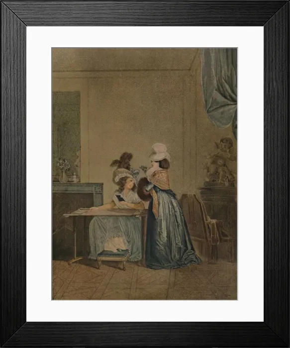 Framed Print : Je M Occupais En Attendant, (I am busy waiting), c1770, (1913). Artist: Romain Girard Framed Print : Je M Occupais En Attendant, (I am busy waiting), c1770, (1913). Artist: Romain Girard