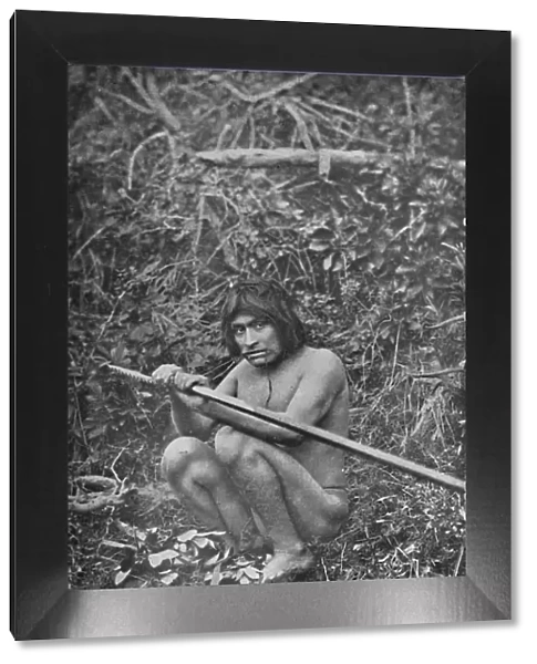 A Yaghan Attaching The Head of His Harpoon to the Shaft, 1911
