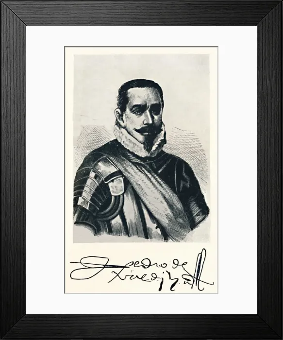 Framed Print : Pedro De Valdiva, c1879, (1911) Framed Print : Pedro De Valdiva, c1879, (1911)