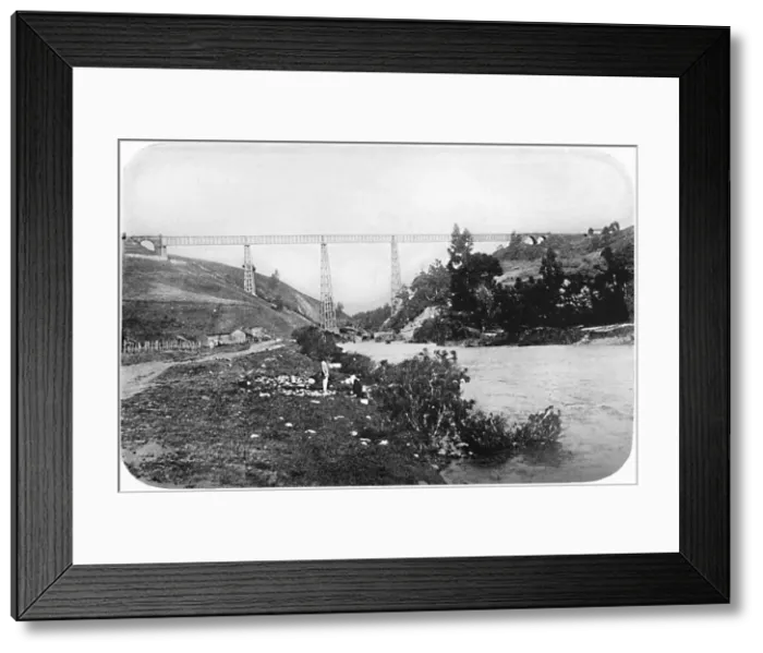 Framed Print : Railway Bridge Over The Malleco River, Arucania, 1911