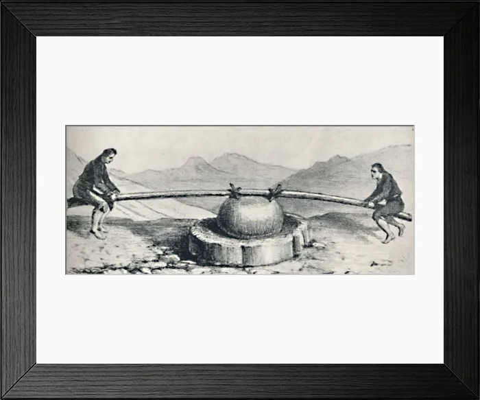 Framed Print : Trapiche or Mill Used at the Lavaderos or Gold Washings, c1826, (1911) Framed Print : Trapiche or Mill Used at the Lavaderos or Gold Washings, c1826, (1911)