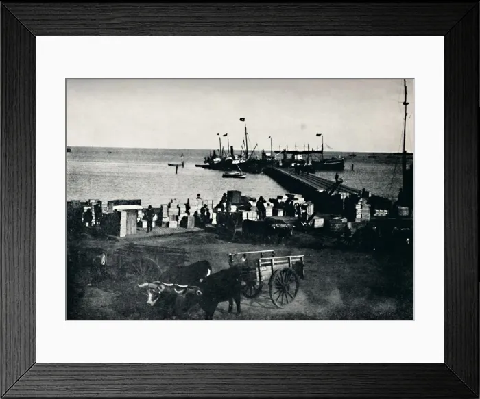 Framed Print : Landing Place, Punta Arenas, 1911 Framed Print : Landing Place, Punta Arenas, 1911
