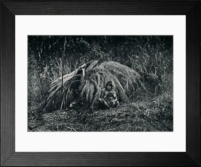 Framed Print : A Yaghan Hut in Fuegia, 1911 Framed Print : A Yaghan Hut in Fuegia, 1911