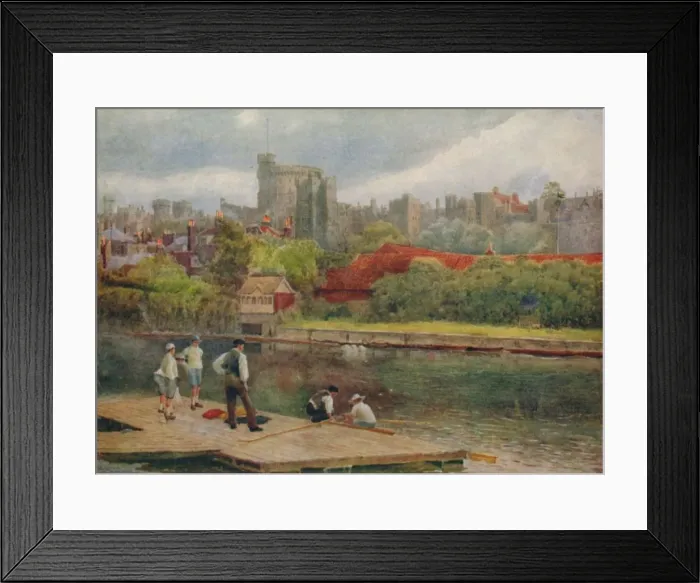 Framed Print : The Castle from the Rafts, c1900. Artist: William Biscombe Gardner Framed Print : The Castle from the Rafts, c1900. Artist: William Biscombe Gardner