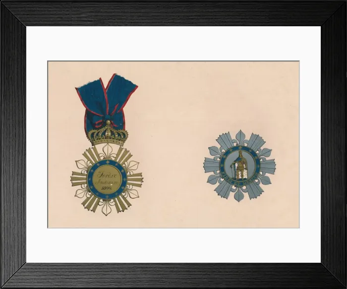 Framed Print : The Order of St. Ferdinand and of Merit, c19th century Framed Print : The Order of St. Ferdinand and of Merit, c19th century