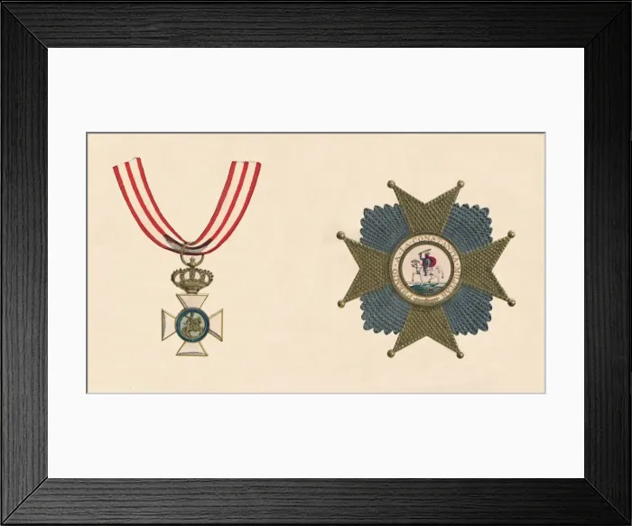 Framed Print : The Spanish Order of St. Hermenegildo, c19th century Framed Print : The Spanish Order of St. Hermenegildo, c19th century