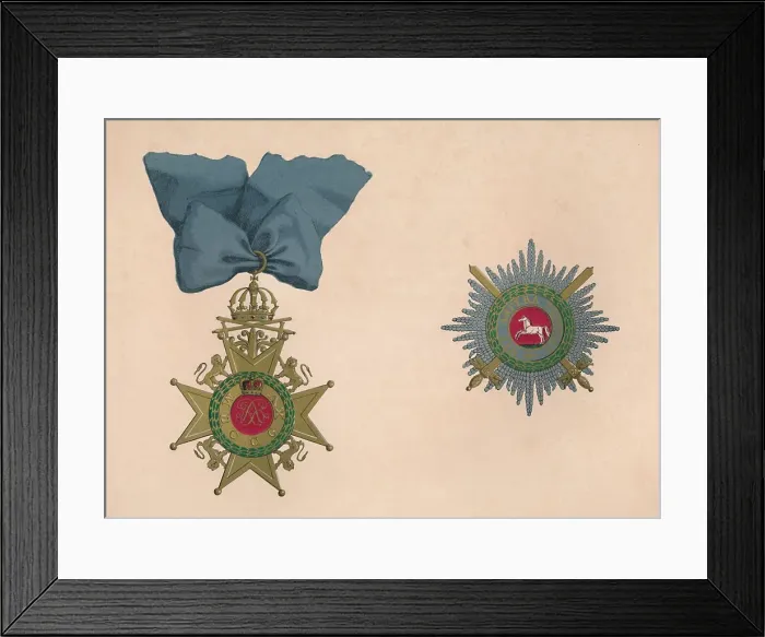 Framed Print : The Order of the Guelphs, c19th century Framed Print : The Order of the Guelphs, c19th century