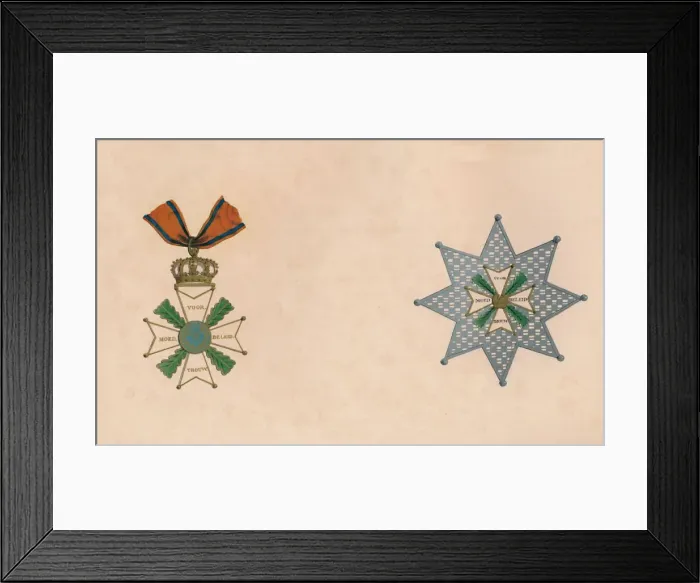 Framed Print : The Order of Wilhelm of the Netherlands, c19th century