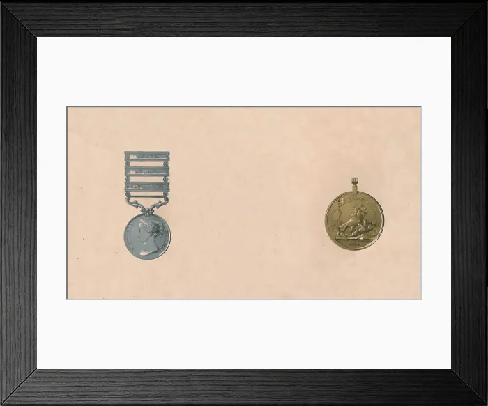 Framed Print : Medals for Battles in India, c1911th century Framed Print : Medals for Battles in India, c1911th century
