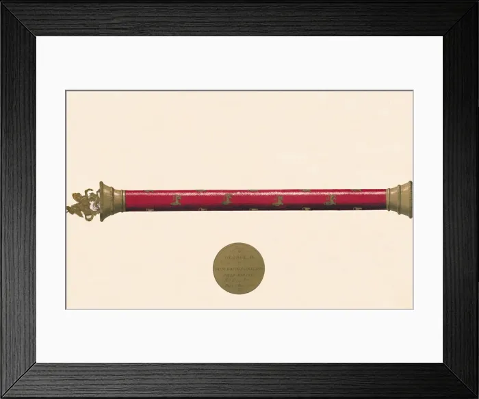 Framed Print : Wellington?s Field Marshal?s Baton, c19th century Framed Print : Wellington?s Field Marshal?s Baton, c19th century