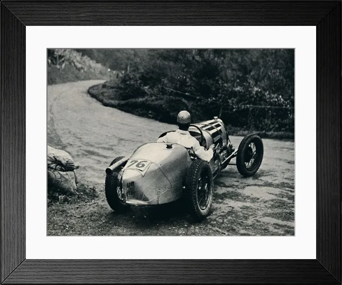 Framed Print : A skid at Shelsey Walsh, 1937 Framed Print : A skid at Shelsey Walsh, 1937