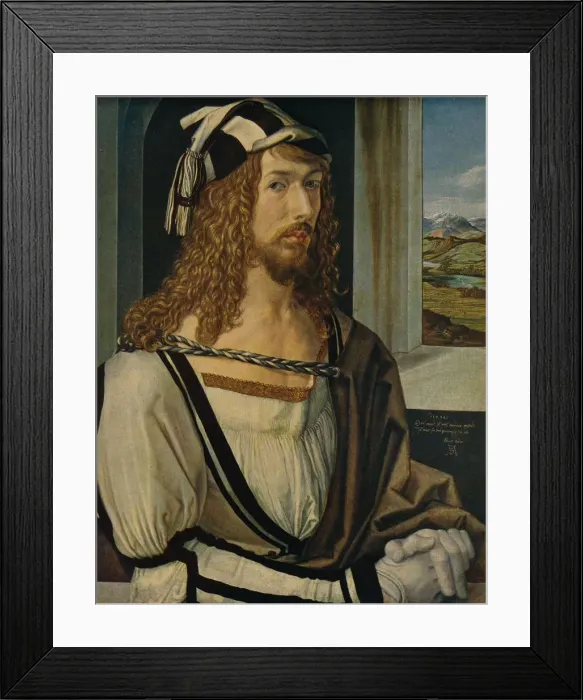 Framed Print : Autorretrato, (Self-portrait), 1498, (c1934). Artist: Albrecht Durer Framed Print : Autorretrato, (Self-portrait), 1498, (c1934). Artist: Albrecht Durer