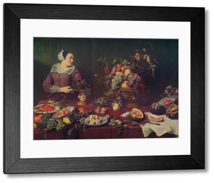 Framed Print : La Vendedora De Frutas, (The Fruit Seller), 1636, (c1934). Artist: Frans Snyders Framed Print : La Vendedora De Frutas, (The Fruit Seller), 1636, (c1934). Artist: Frans Snyders