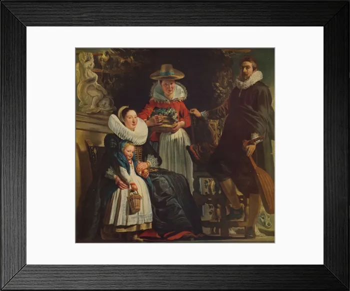 Framed Print : Retrato de Familia, (Painters Family), 1612-1622, (c1934). Artist: Jacob Jordaens Framed Print : Retrato de Familia, (Painters Family), 1612-1622, (c1934). Artist: Jacob Jordaens