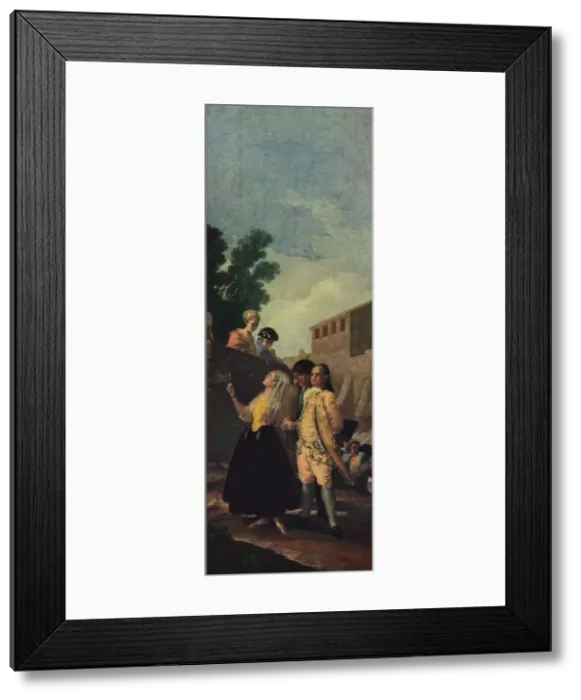 Framed Print : The Military Man and the Lady, 1779 (1939). Artist: Francisco Goya Framed Print : The Military Man and the Lady, 1779 (1939). Artist: Francisco Goya