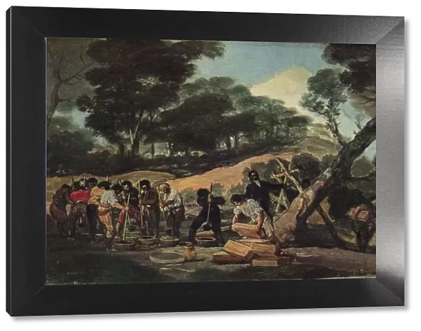 Powder production in the Sierra de Tardienta, 1814 (1939). Artist: Francisco Goya