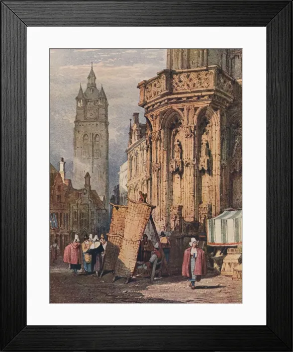 Framed Print : View in Ghent, c1820 (1915). Artist: Samuel Prout Framed Print : View in Ghent, c1820 (1915). Artist: Samuel Prout