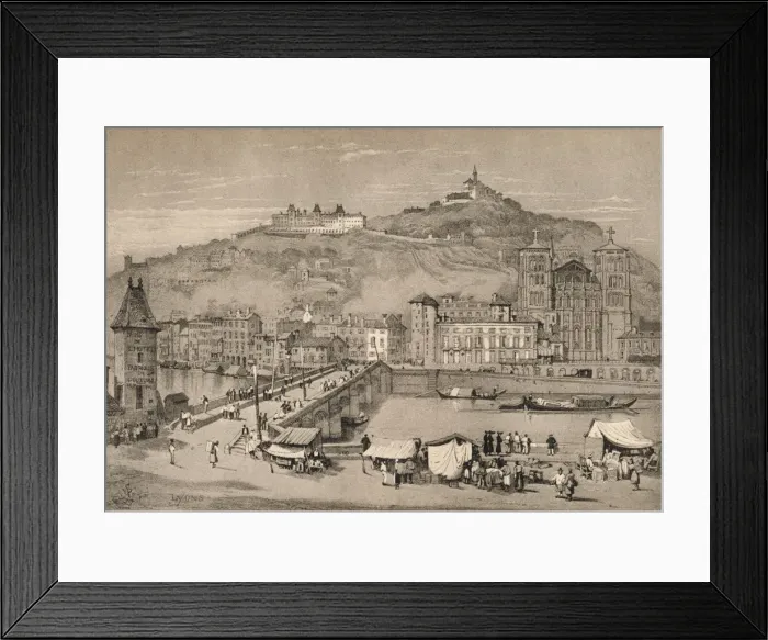 Framed Print : Lyons, c1820 (1915). Artist: Samuel Prout Framed Print : Lyons, c1820 (1915). Artist: Samuel Prout