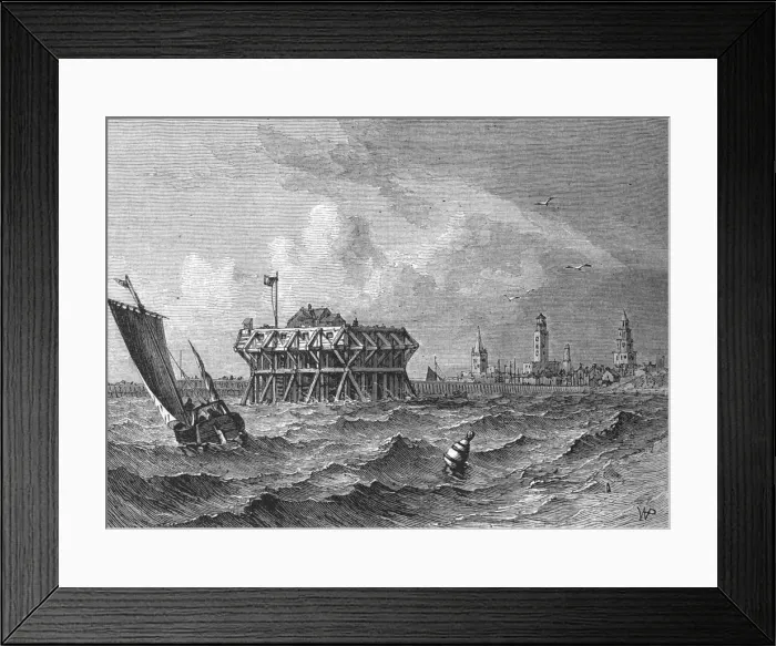 Framed Print : Calais from the Sea, c1880. Artist: W. P Framed Print : Calais from the Sea, c1880. Artist: W. P