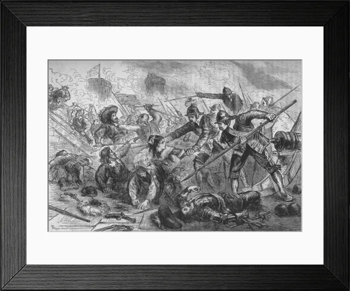 Framed Print : The Siege of Basing House, c1880 Framed Print : The Siege of Basing House, c1880