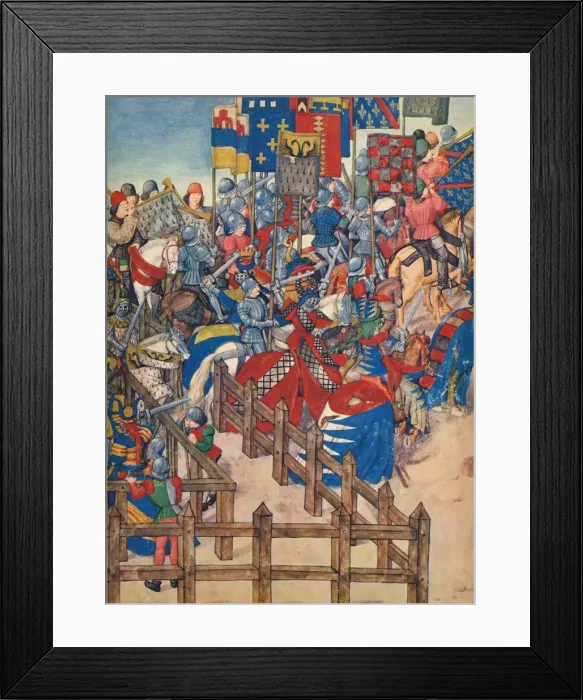 Framed Print : End of the Tournament at Bruges, March 11, 1392, c15th century, (1937). Artist: Emile- Aurele Van Moe Framed Print : End of the Tournament at Bruges, March 11, 1392, c15th century, (1937). Artist: Emile- Aurele Van Moe